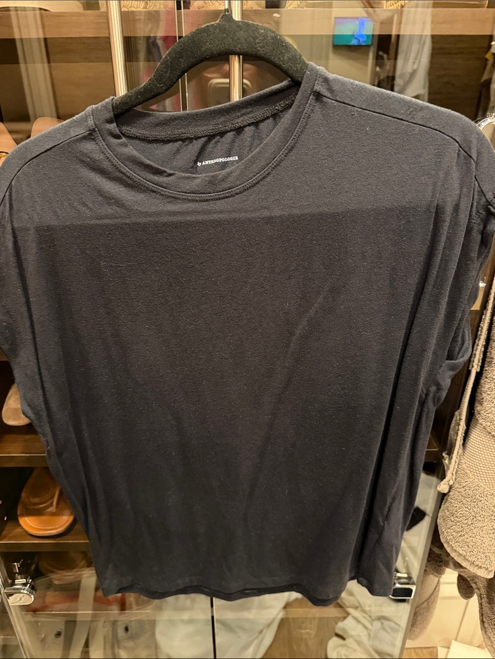 Anthropologie Short Sleeve Tee in Black